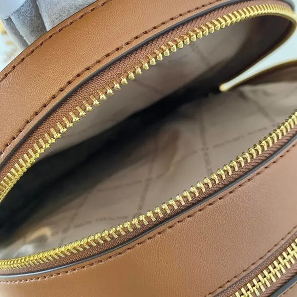 NWT Michael Kors Jaycee Medium Zip Pocket Backpack & wallet brown - Picture 10 of 11